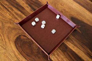  Tacka na kości (dice tray) - #01 Klasyczna brązowa 