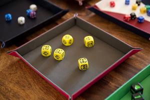  Tacka na kości (dice tray) - #04 Szaro-różowa 