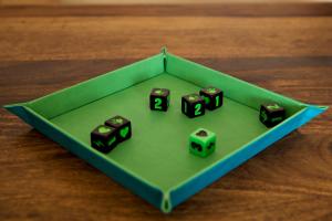  Tacka na kości (dice tray) - #05 Zielono-niebieska 
