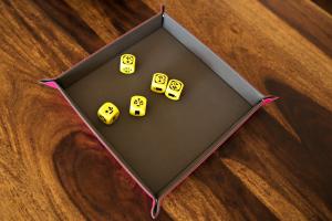  Tacka na kości (dice tray) - #04 Szaro-różowa 