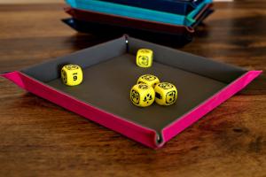  Tacka na kości (dice tray) - #04 Szaro-różowa 